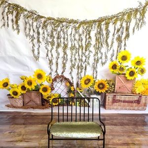 Photography boho sunflower backdrop